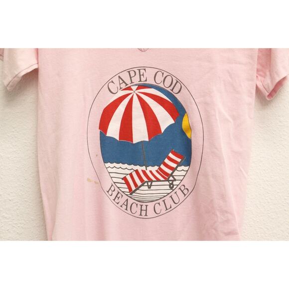 Vintage Cape Cod Beach Club Sleep Night T Shirt Small - Picture 2 of 9